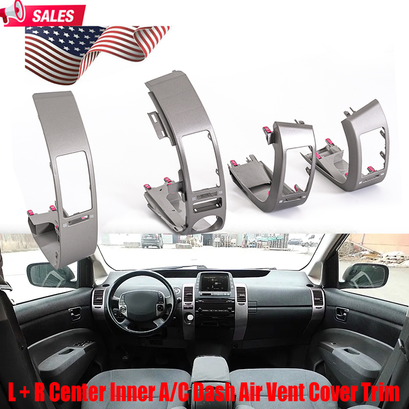 Car Accessories For Dashboard - 4Pcs Silver‑Gray Dashboard Air Vent Outlet