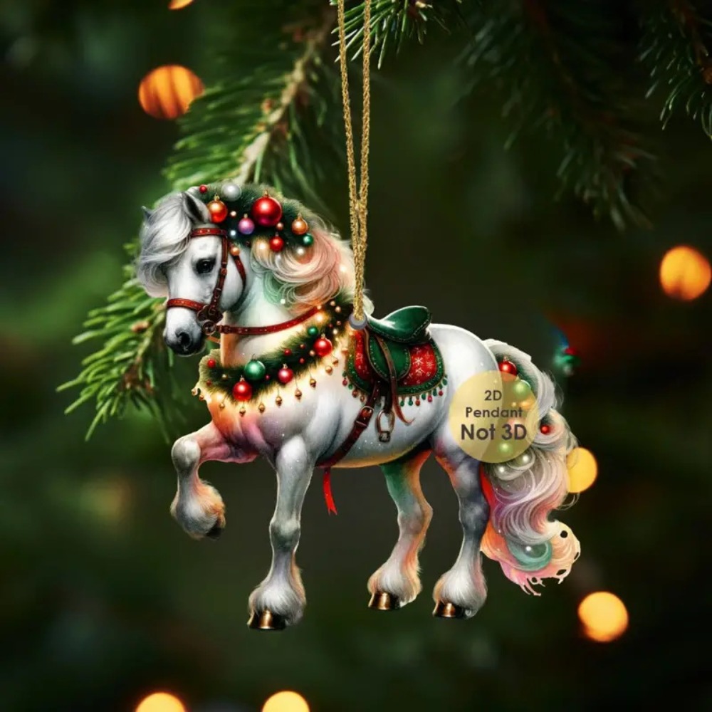 Car Accessories Xmas - 2D Flat Christmas Hanging Pendant DIY