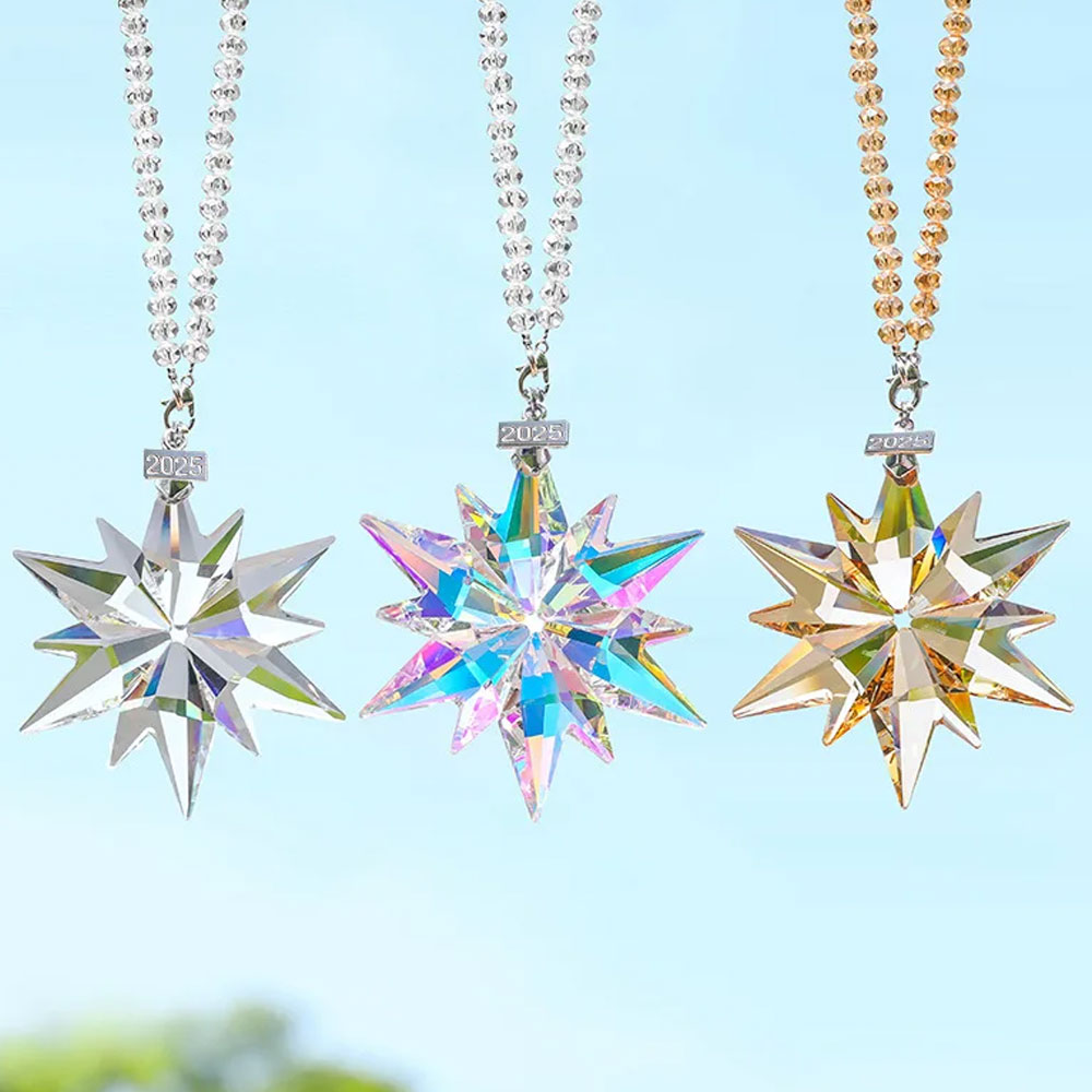 Car Accessories Xmas - Christmas Tree Pendant Decoration Colorful Transparent