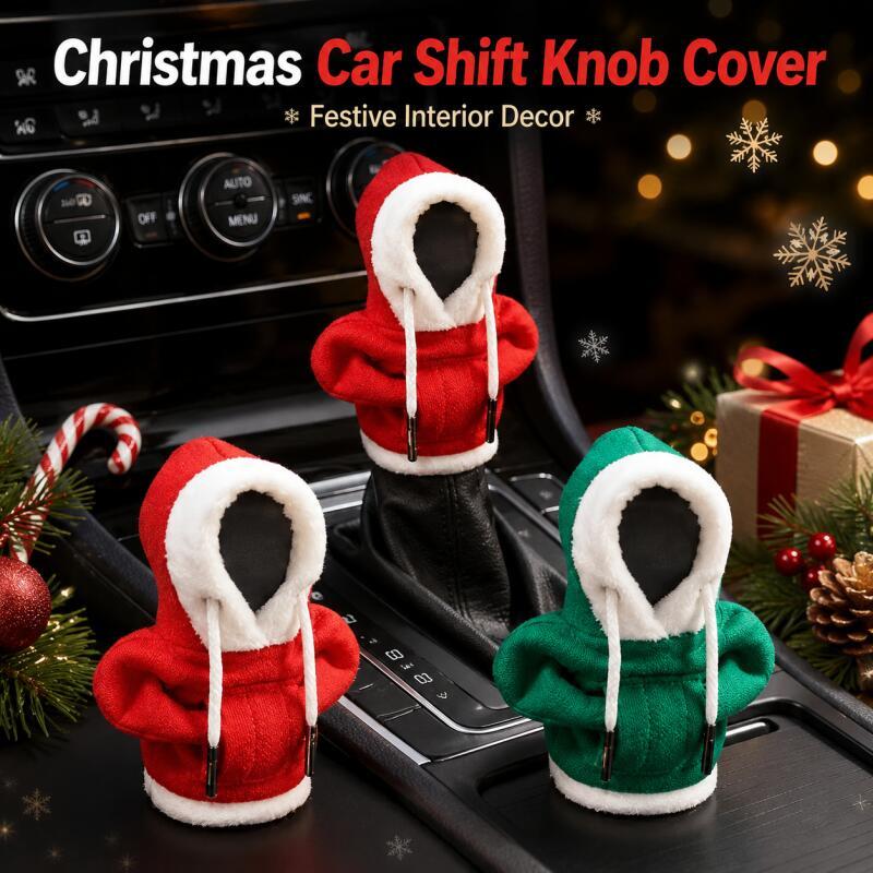 Car Accessories Xmas - Christmas Hoodie Car Shift Knob Cover,