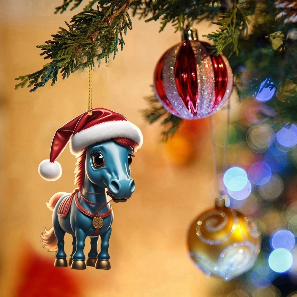 Car Accessories Xmas - 2D Flat Christmas Hanging Pendant DIY