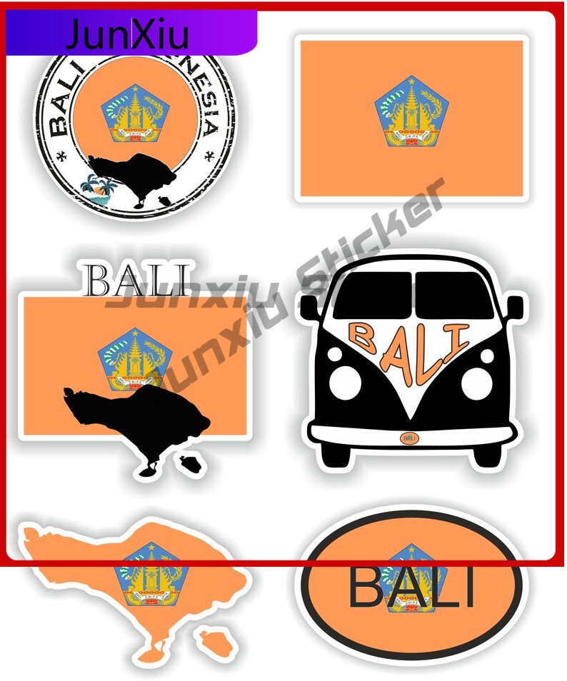 Bali Indonesia Flag Vinyl Deca - Car Accessories Bali ulasan dan harga