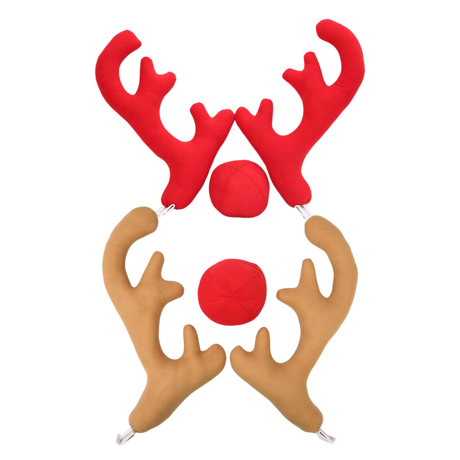 Xmas Reindeer Antlers with Red - Car Accessories Xmas ulasan dan harga