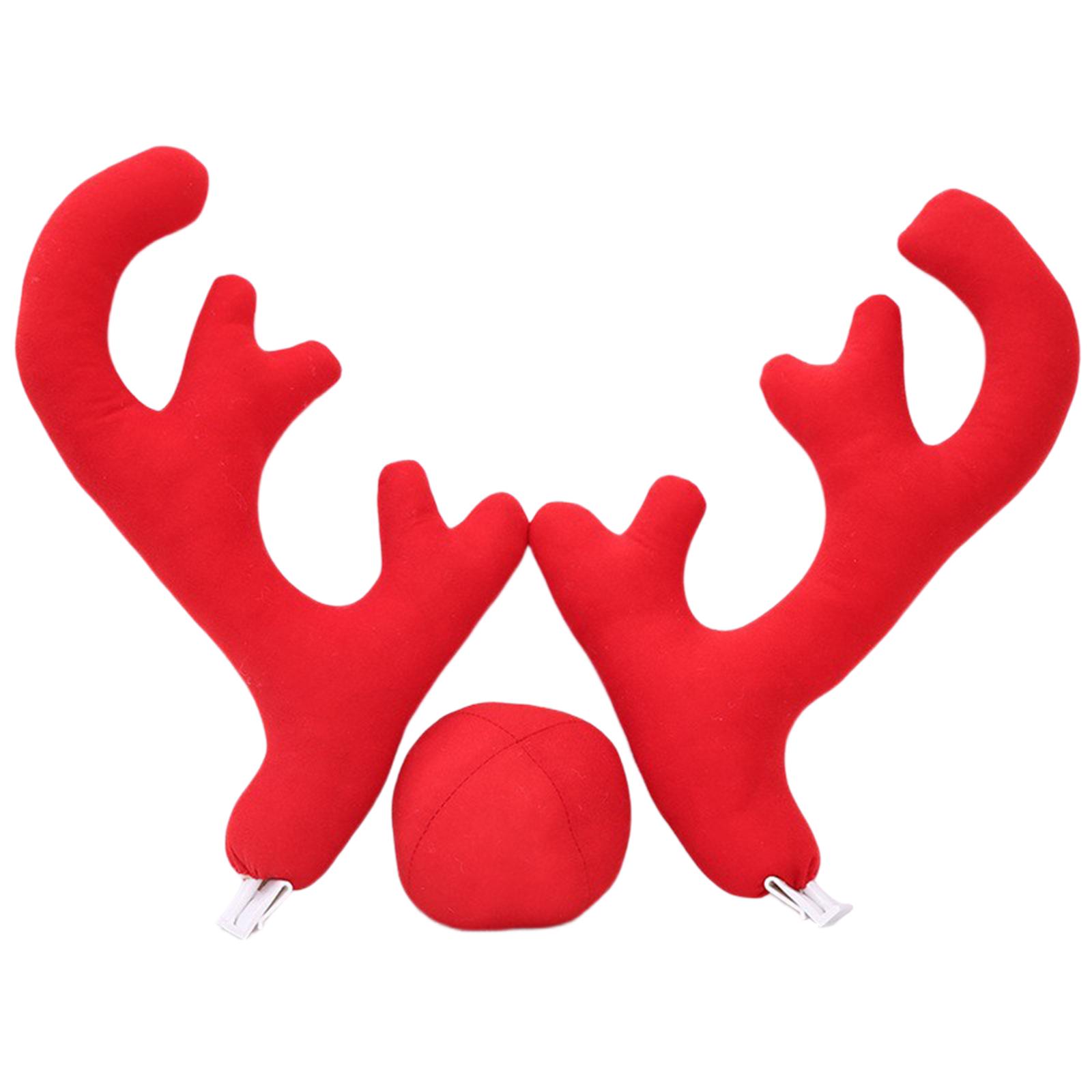 Xmas Reindeer Antlers with Red - Car Accessories Xmas ulasan dan harga