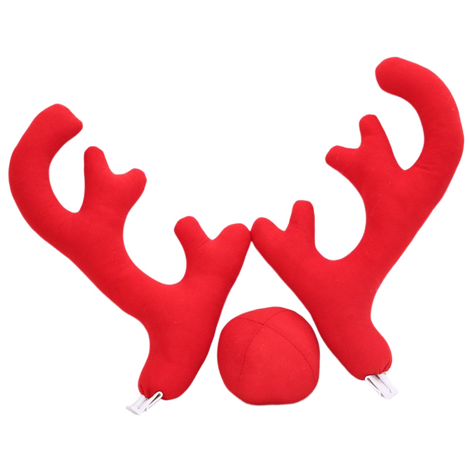 Xmas Reindeer Antlers with Red - Car Accessories Xmas ulasan dan harga