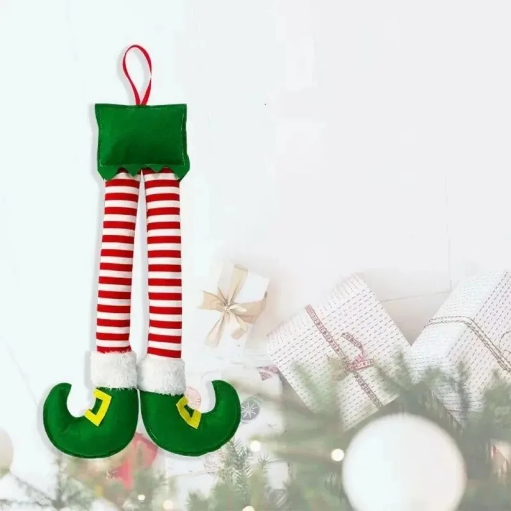 Christmas Striped Elf Leg Car  - Car Accessories Xmas ulasan dan harga