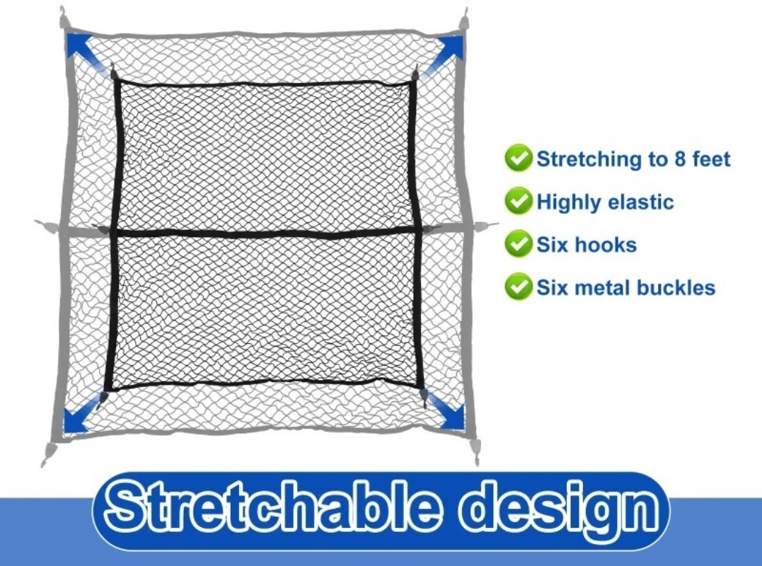 Car Mesh Elastic Nylon Rear Ba - Car Cargo Net Trunk ulasan dan harga