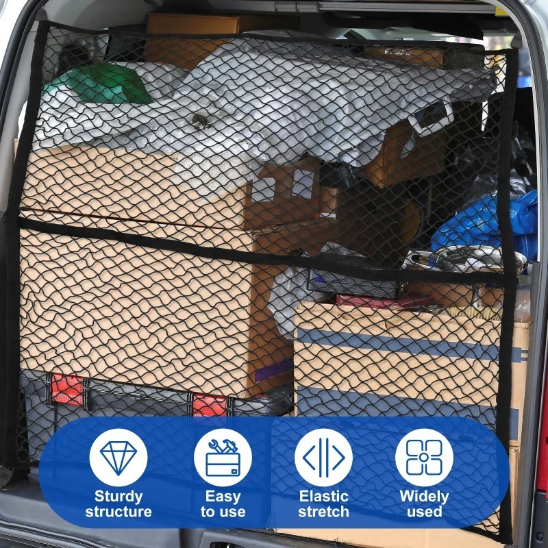 Car Mesh Elastic Nylon Rear Ba - Car Cargo Net Trunk ulasan dan harga