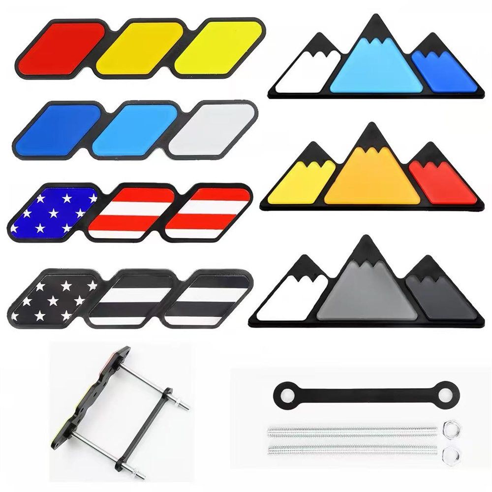 1Pc Aluminum 3D Tri Color Snow - Car Accessories For Winter ulasan dan harga