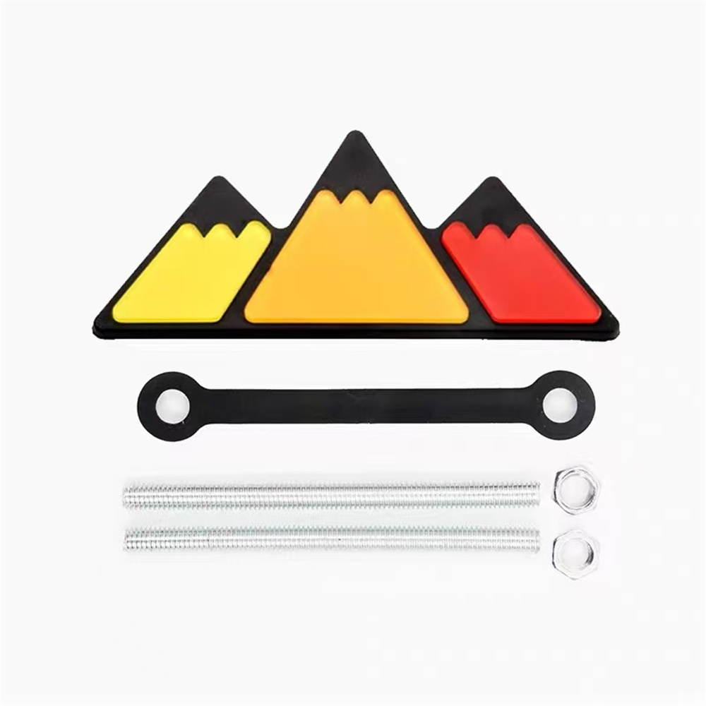 1Pc Aluminum 3D Tri Color Snow - Car Accessories For Winter ulasan dan harga