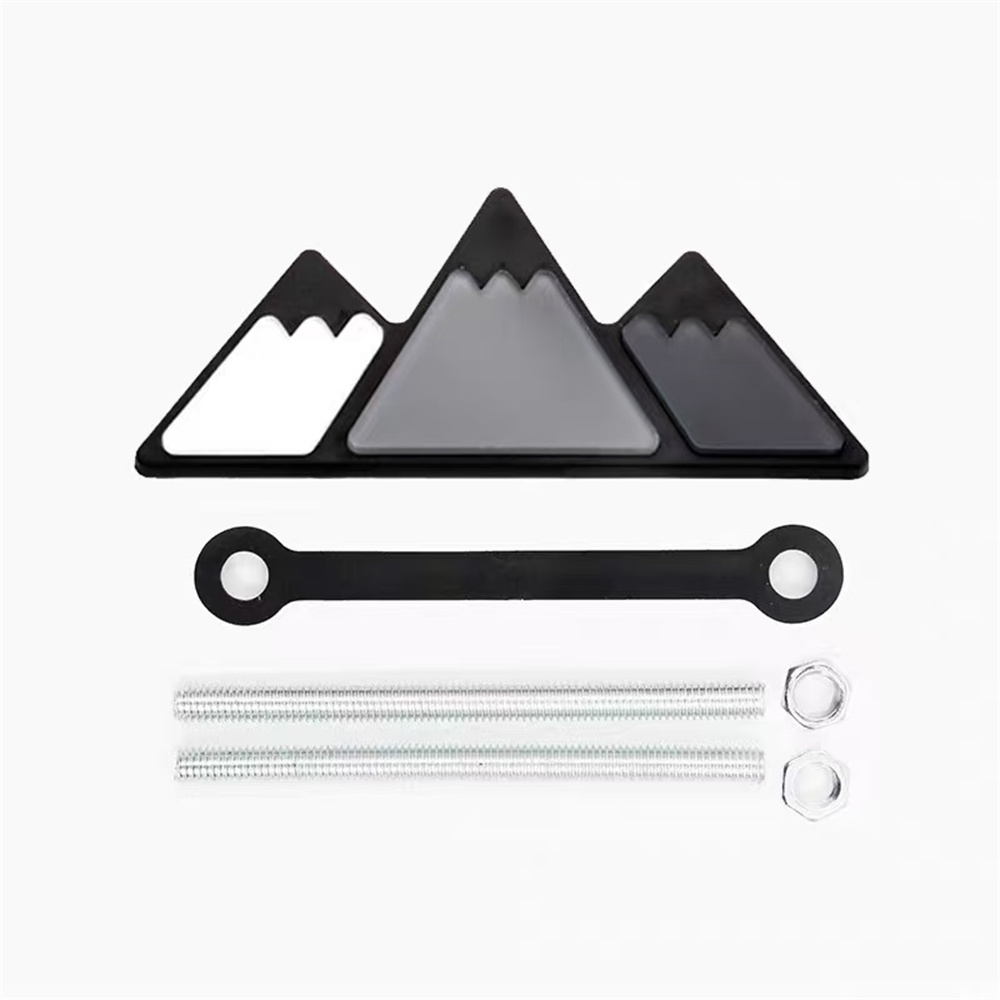 1Pc Aluminum 3D Tri Color Snow - Car Accessories For Winter ulasan dan harga